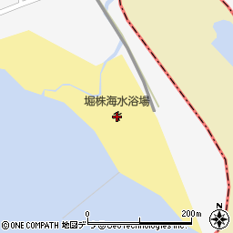 堀株海水浴場周辺の地図