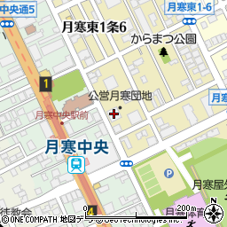 札幌市月寒集会所周辺の地図