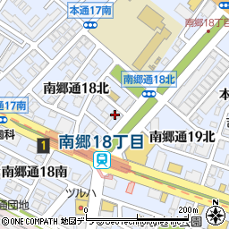 北海道札幌市白石区南郷通１８丁目北6-10周辺の地図