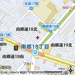 北海道札幌市白石区南郷通１８丁目北6周辺の地図