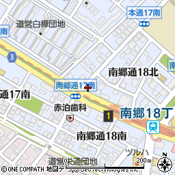 なか卯札幌南郷通店周辺の地図