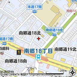 北海道札幌市白石区南郷通１８丁目北6-4周辺の地図