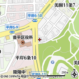 札幌市　豊平区第１地域包括支援センター周辺の地図