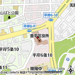 北海道札幌市豊平区周辺の地図