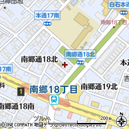 北海道札幌市白石区南郷通１８丁目北5周辺の地図