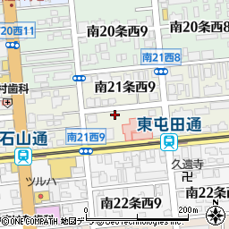 北海道札幌市中央区南２１条西周辺の地図