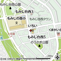北海道札幌市厚別区もみじ台西周辺の地図