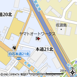 ヤマトオートワークス札幌工場周辺の地図