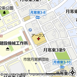 スーパーアークス月寒東店周辺の地図