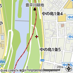 北海道札幌市豊平区中の島１条4丁目12周辺の地図