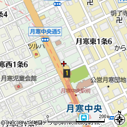 黄金の串 月寒中央店周辺の地図