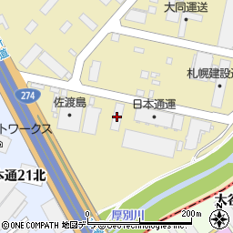 日本ビソー株式会社　レンタル札幌支店周辺の地図