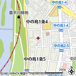 北海道札幌市豊平区中の島１条4丁目10周辺の地図