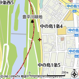 北海道札幌市豊平区中の島１条4丁目11周辺の地図