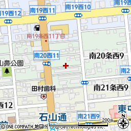 北海道札幌市中央区南２０条西周辺の地図