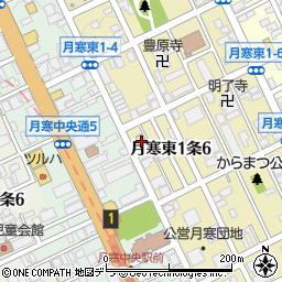 セブンイレブン札幌月寒東１条６丁目店周辺の地図