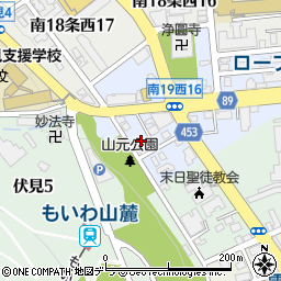 北海道札幌市中央区南１９条西16丁目周辺の地図