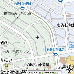 北海道警察本部厚別警察署交番もみじ台周辺の地図