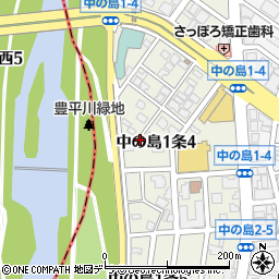 北海道札幌市豊平区中の島１条4丁目5周辺の地図