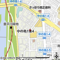北海道札幌市豊平区中の島１条4丁目周辺の地図