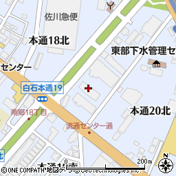 北海道札幌市白石区本通１９丁目北周辺の地図
