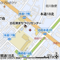 北海道札幌市白石区本通１８丁目南2周辺の地図
