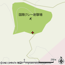 栗山クレー射撃場周辺の地図