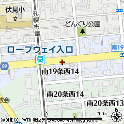 北海道札幌市中央区南１９条西14丁目周辺の地図