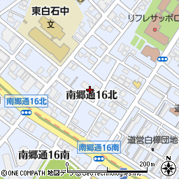 北海道札幌市白石区南郷通（１６丁目北）周辺の地図