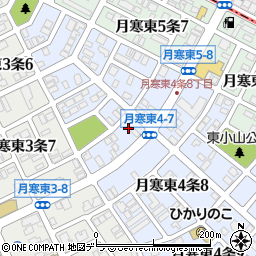 北日本石油　月寒灯油センター周辺の地図