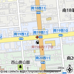 北海道札幌市中央区南１９条西周辺の地図