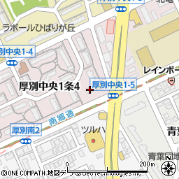 ａｕ厚別中央店周辺の地図