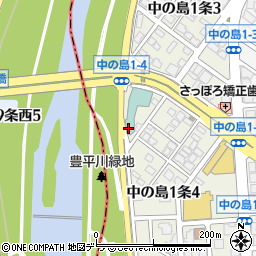 北海道札幌市豊平区中の島１条4丁目1周辺の地図