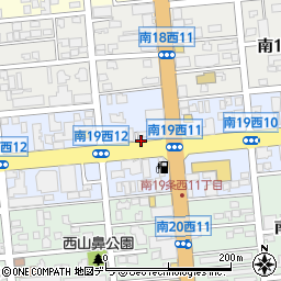 北海道札幌市中央区南１９条西11丁目周辺の地図