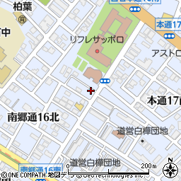北海道札幌市白石区本通１６丁目南5-10周辺の地図
