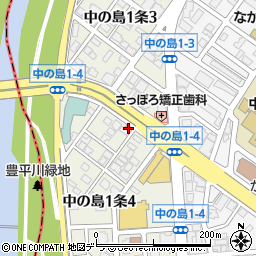 豊平警察署中の島交番周辺の地図