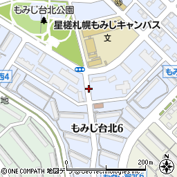 北海道札幌市厚別区もみじ台北6丁目周辺の地図