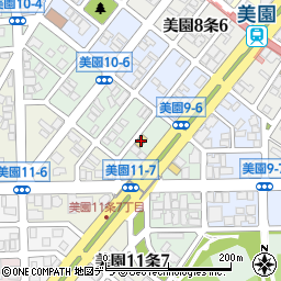 セブンイレブン札幌美園１０条店周辺の地図