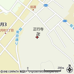 正行寺　葬儀寺務室周辺の地図