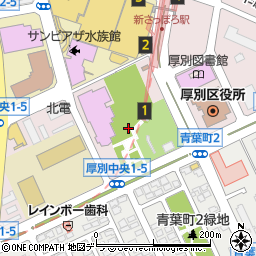 北海道警察本部厚別警察署交番新札幌周辺の地図