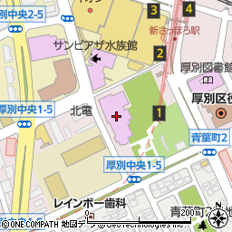 札幌市役所教育委員会施設　札幌市青少年科学館周辺の地図