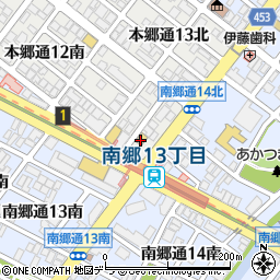 ローソン札幌本郷通十三丁目店周辺の地図
