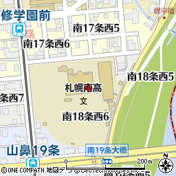 北海道札幌南高校定時制職員室周辺の地図