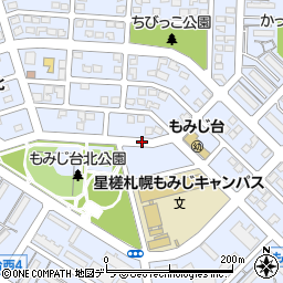 北海道札幌市厚別区もみじ台北周辺の地図