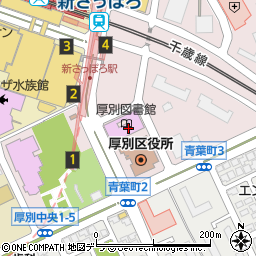 札幌市厚別区役所 食堂周辺の地図