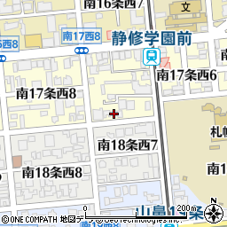 北海道札幌市中央区南１７条西7丁目3-22周辺の地図