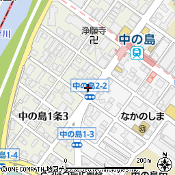 ファミリーマート札幌中の島店周辺の地図