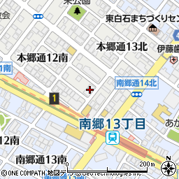 北海道札幌市白石区本郷通１３丁目南周辺の地図