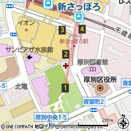 厚別警察署新札幌交番周辺の地図