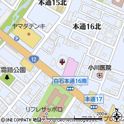 北海道札幌市白石区本通１６丁目北1-37周辺の地図